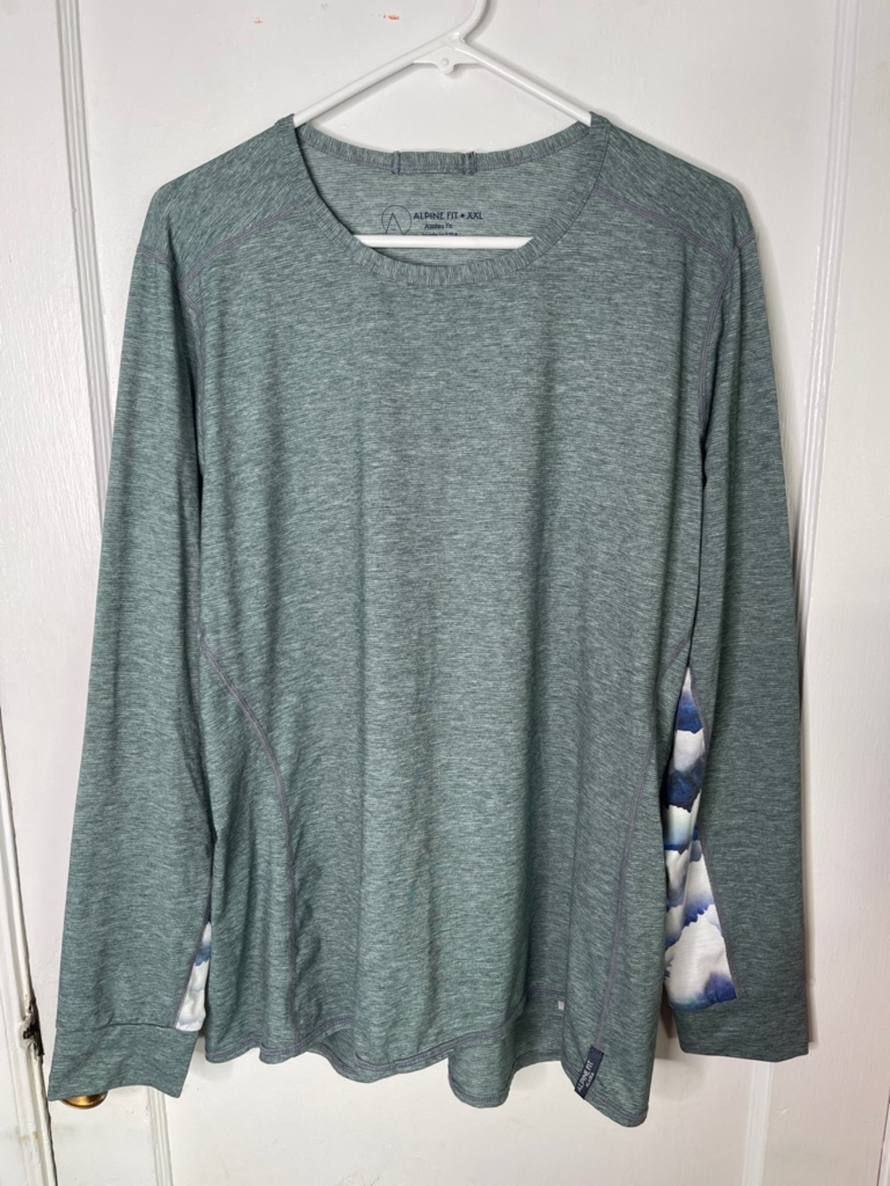 Alpine Fit Alaska XXL Long Sleeve Shirt Base Layer Moss Green Azalea Hiking